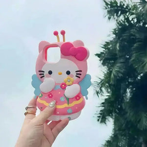 Hello Kitty Pink Bee Stereoscopic Phone Case (For iPhones) - Bear Hugs