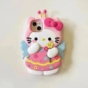 Hello Kitty Pink Bee Stereoscopic Phone Case (For iPhones) - Bear Hugs