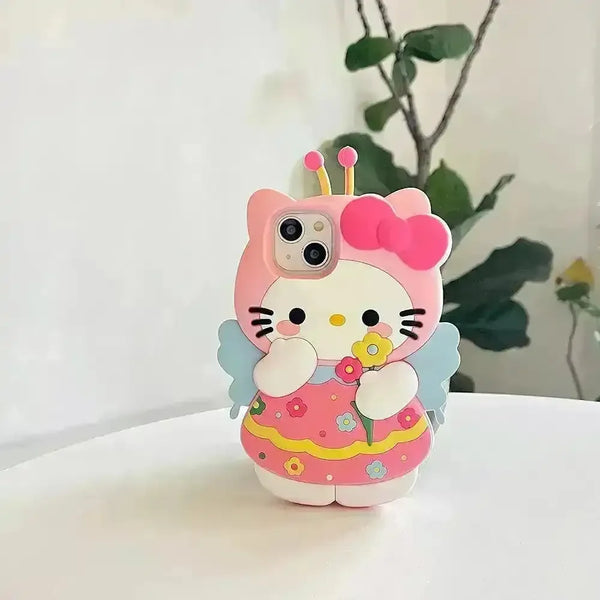 Hello Kitty Pink Bee Stereoscopic Phone Case (For iPhones) - Bear Hugs