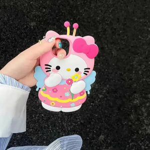 Hello Kitty Pink Bee Stereoscopic Phone Case (For iPhones) - Bear Hugs