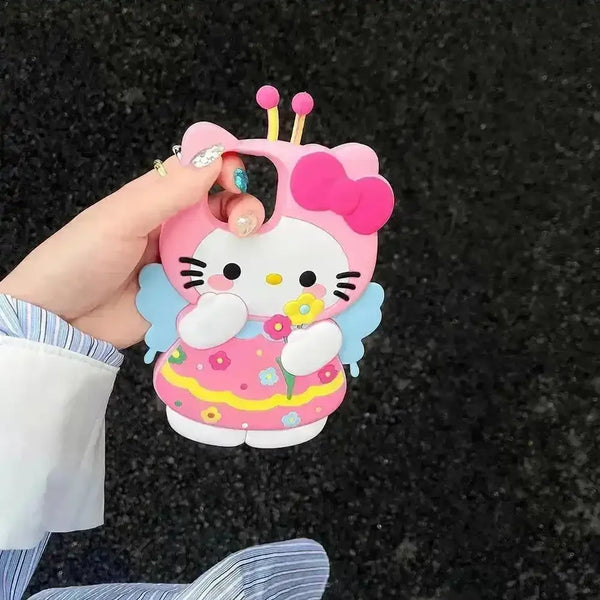 Hello Kitty Pink Bee Stereoscopic Phone Case (For iPhones) - Bear Hugs
