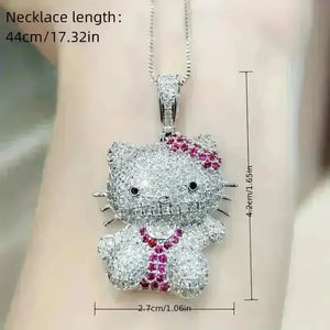 Hello Kitty Rhinestone Pendant - Bear Hugs
