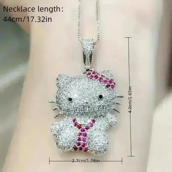 Hello Kitty Rhinestone Pendant - Bear Hugs