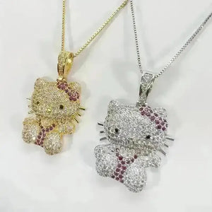 Hello Kitty Rhinestone Pendant - Bear Hugs