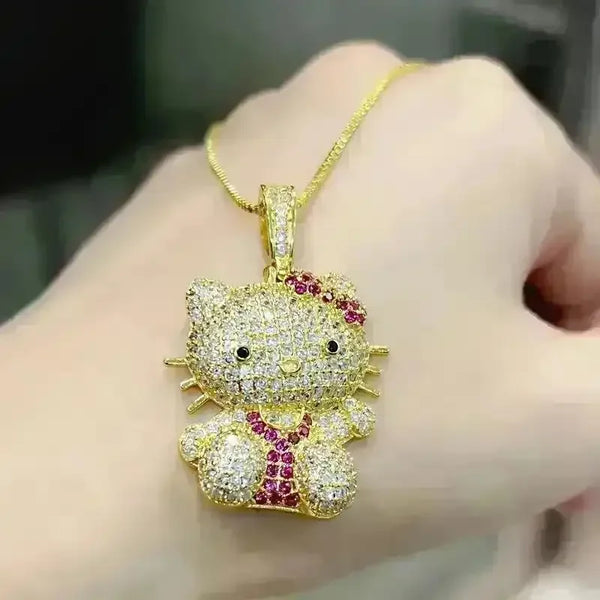 Hello Kitty Rhinestone Pendant - Bear Hugs