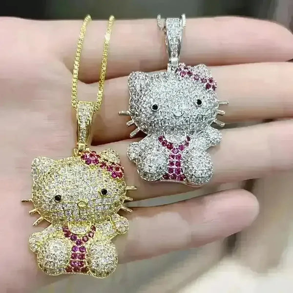 Hello Kitty Rhinestone Pendant - Bear Hugs