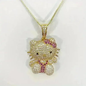 Hello Kitty Rhinestone Pendant - Bear Hugs
