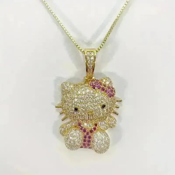 Hello Kitty Rhinestone Pendant - Bear Hugs