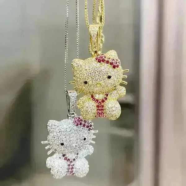 Hello Kitty Rhinestone Pendant - Bear Hugs