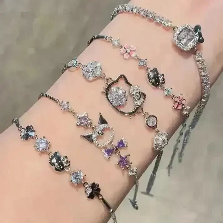 Hello Kitty Sterling Silver Cute Bracelet - Bear Hugs