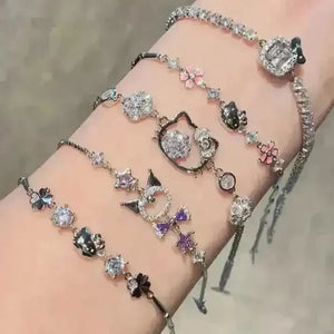 Hello Kitty Sterling Silver Cute Bracelet - Bear Hugs