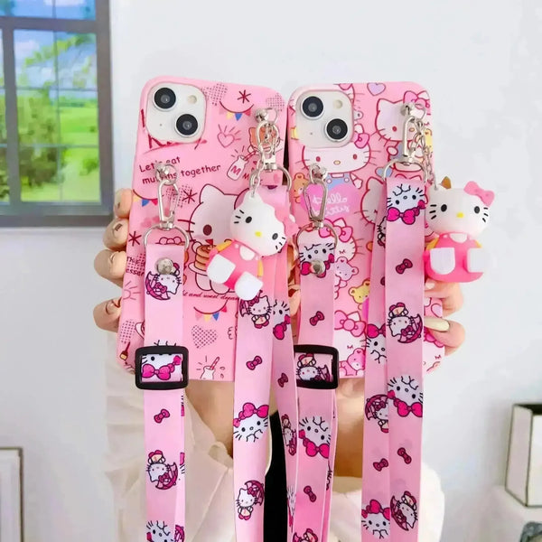 Hello Kitty Strap Stand Phone Case (For Samsung) - Bear Hugs
