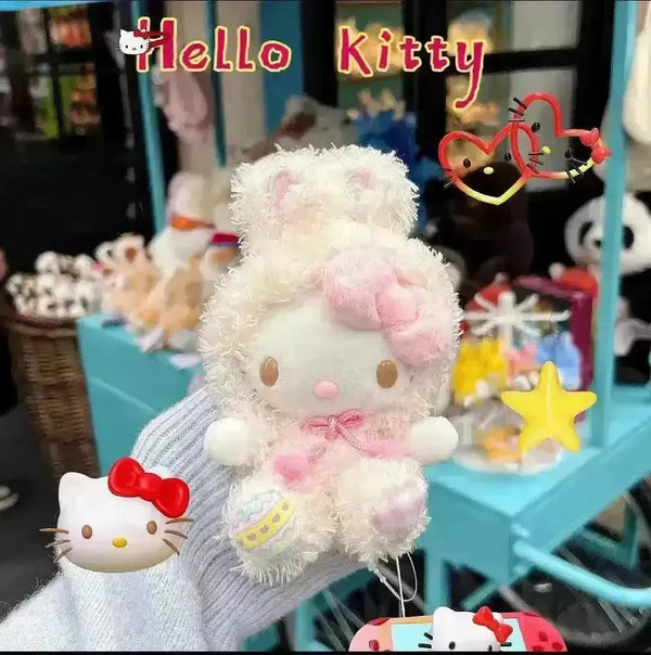 Hello Kitty Trending Furry Keychain - Bear Hugs