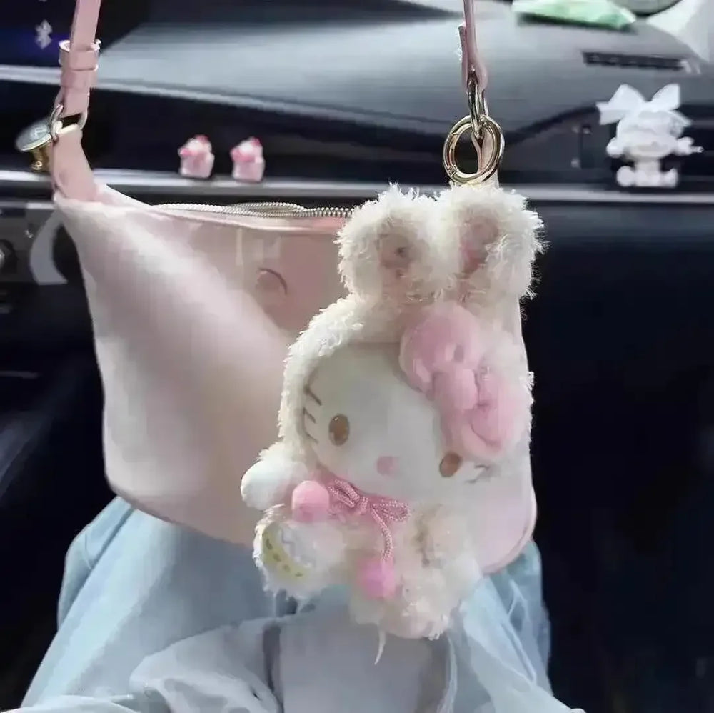 Hello Kitty Trending Furry Keychain - Bear Hugs