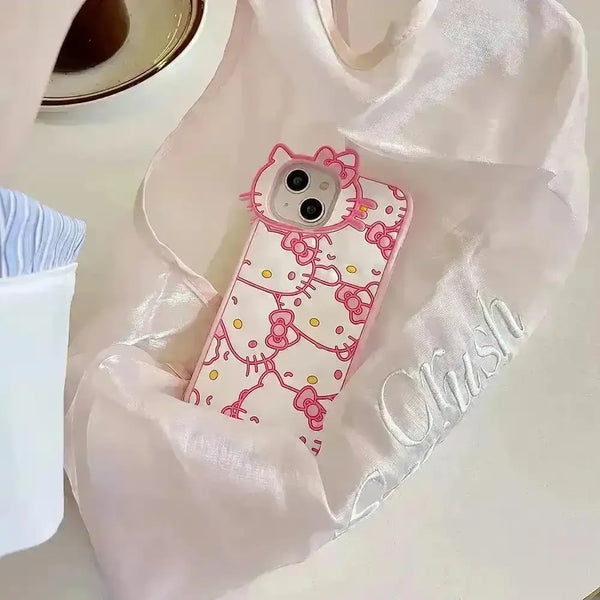 Hello Kitty White Pink Phone Case (For iPhones) - Bear Hugs