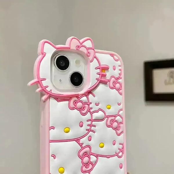Hello Kitty White Pink Phone Case (For iPhones) - Bear Hugs