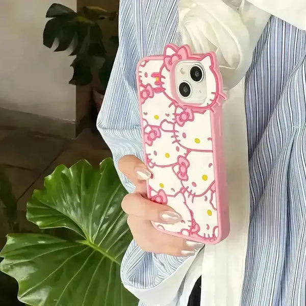 Hello Kitty White Pink Phone Case (For iPhones) - Bear Hugs