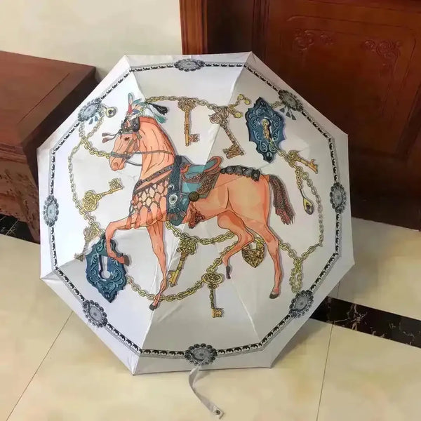 Horse Carriage Luxury Designer Umbrella - Bear Hugs