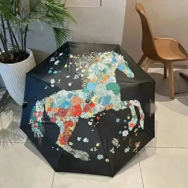 Horse Carriage Luxury Designer Umbrella - Bear Hugs