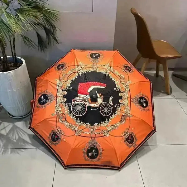 Horse Carriage Luxury Designer Umbrella - Bear Hugs