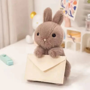Jellycat Eggplant Bear and Envelope Rabbit - Bear Hugs