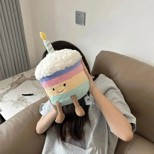 Jellycat Rainbow Birthday Cake Plushie (26 cm) - Bear Hugs