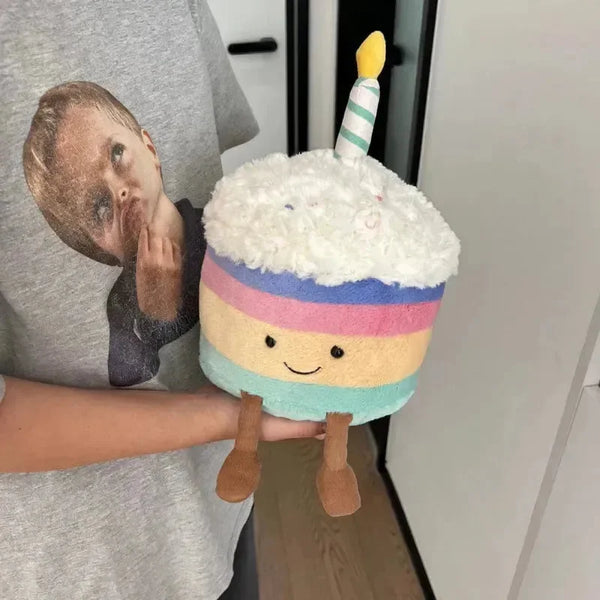 Jellycat Rainbow Birthday Cake Plushie (26 cm) - Bear Hugs