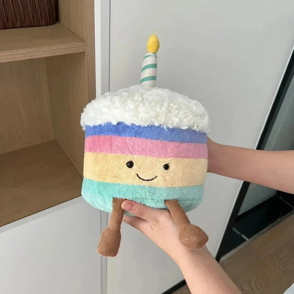 Jellycat Rainbow Birthday Cake Plushie (26 cm) - Bear Hugs