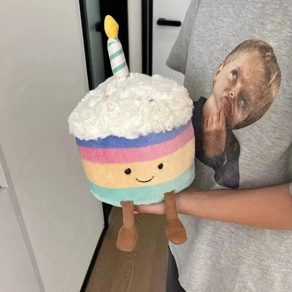 Jellycat Rainbow Birthday Cake Plushie (26 cm) - Bear Hugs