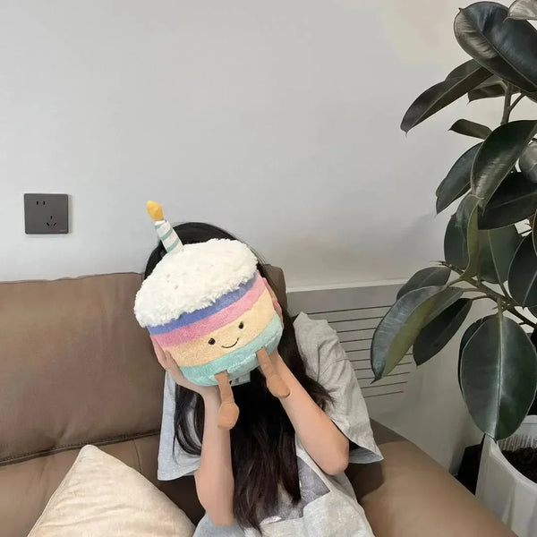 Jellycat Rainbow Birthday Cake Plushie (26 cm) - Bear Hugs