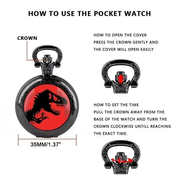 Jurassic Park Pocket Watch - Bear Hugs