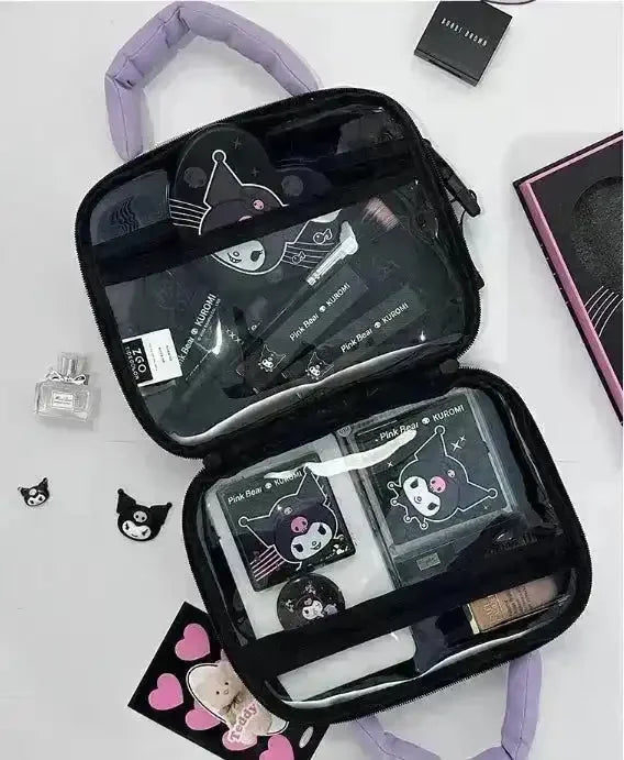 Kawaii Kuromi and Hello Kitty Makeup Bag - Bear Hugs