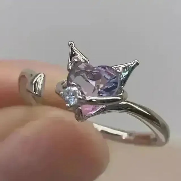 Kawaii Sanrio Characters Silver Ring - Bear Hugs
