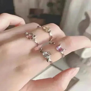 Kawaii Sanrio Characters Silver Ring - Bear Hugs