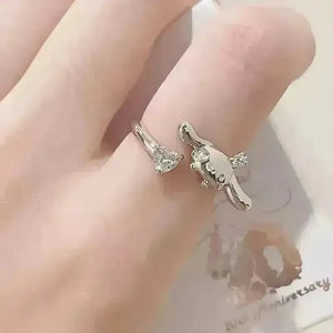 Kawaii Sanrio Characters Silver Ring - Bear Hugs