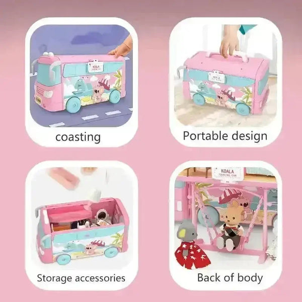 Koala Tour Bus Pretend Play Kids Set - Bear Hugs