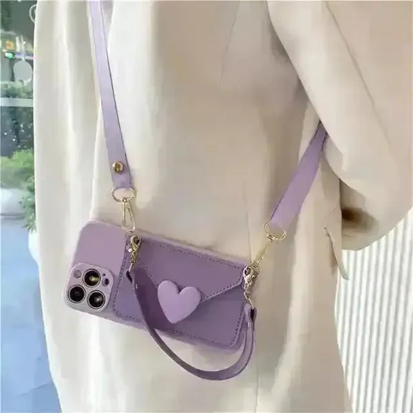 Korean Crossbody Bag Phone Case (For iPhones) - Bear Hugs