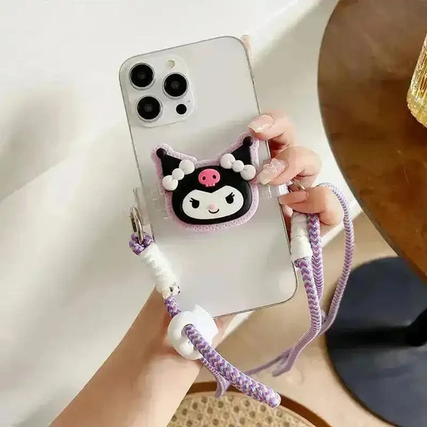 Kuromi and Cinnamoroll Phone Back Clip & Strap - Bear Hugs