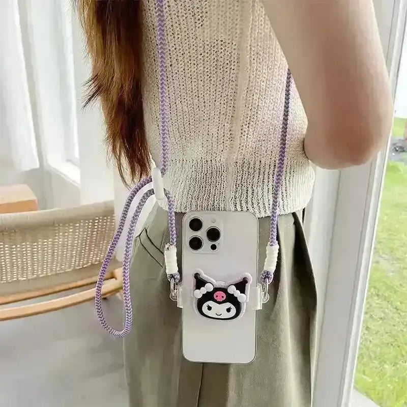 Kuromi and Cinnamoroll Phone Back Clip & Strap - Bear Hugs