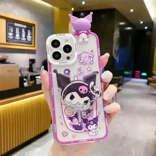 Kuromi & My Melody Figurine Case (For iPhones) - Bear Hugs
