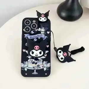 Kuromi Case with Rope Holder (For iPhones) - Bear Hugs