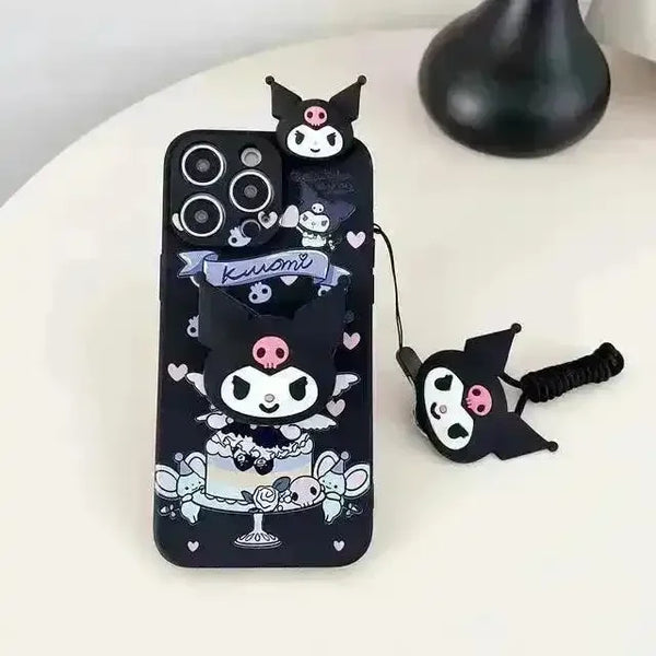 Kuromi Case with Rope Holder (For iPhones) - Bear Hugs