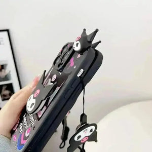 Kuromi Case with Rope Holder (For iPhones) - Bear Hugs