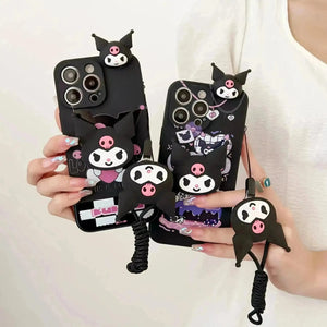 Kuromi Case with Rope Holder (For iPhones) - Bear Hugs