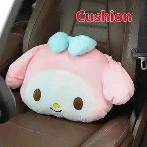 Kuromi My Melody Car Headrest and Seatbelt Protector - Bear Hugs