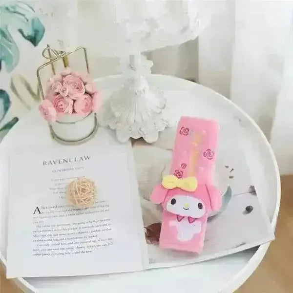 Kuromi My Melody Car Headrest and Seatbelt Protector - Bear Hugs
