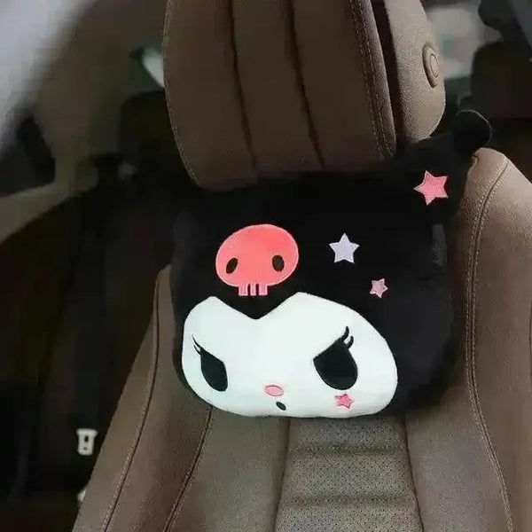 Kuromi My Melody Car Headrest and Seatbelt Protector - Bear Hugs