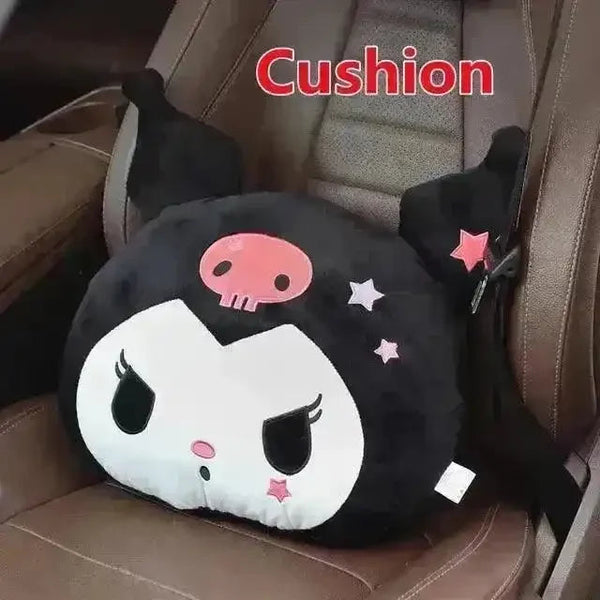 Kuromi My Melody Car Headrest and Seatbelt Protector - Bear Hugs