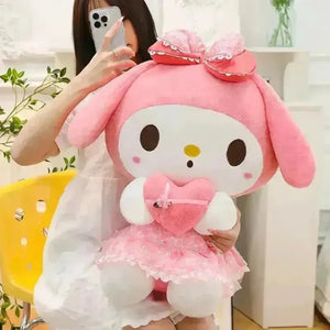 Kuromi My Melody Gift of Heart Plushies - Bear Hugs