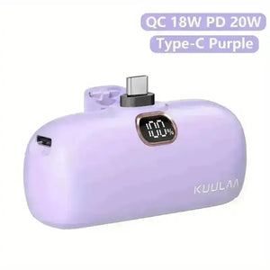 Kuulaa Mini USB C Power Bank (5000mAh) - Bear Hugs